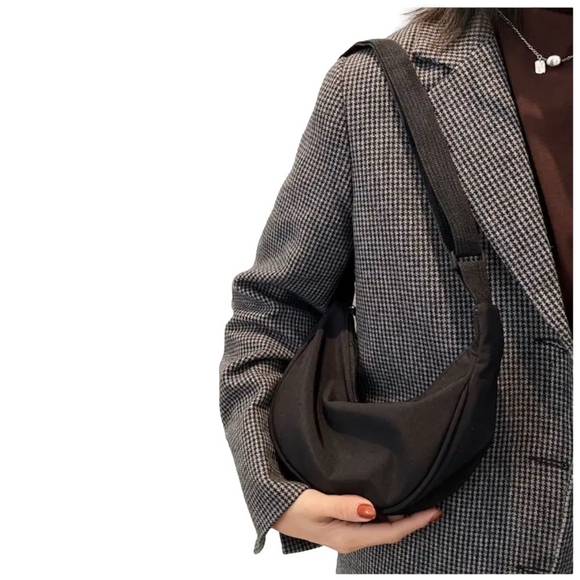 Crossbody Bag Hobo Sling Crescent Bag for Women Black Travel Bag - Picture 6 of 8